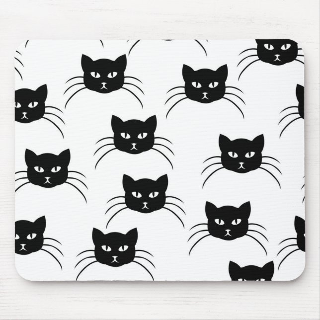 Alfombrilla De Ratón Patrón de gato (Frente)
