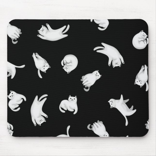 Alfombrilla De Ratón Patrón de gato (Frente)