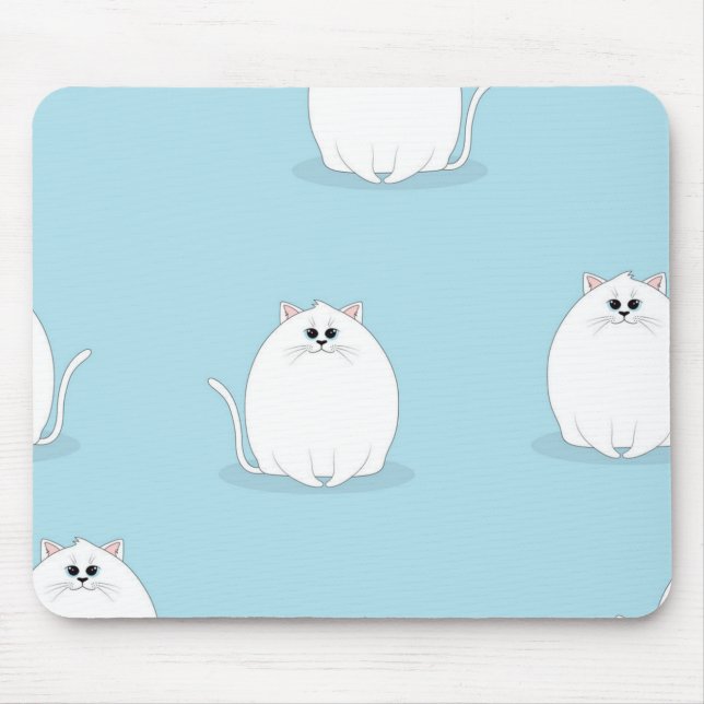 Alfombrilla De Ratón Patrón de gato (Frente)