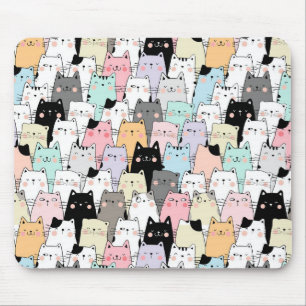 Alfombrilla De Ratón Patrón de gato de corte
