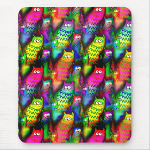 Alfombrilla De Ratón Patrón de gatos coloridos-57578