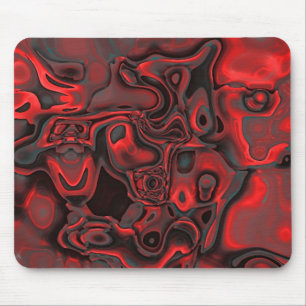 Alfombrilla De Ratón Patrón de Gemstone Dominante Rojo Mousepad