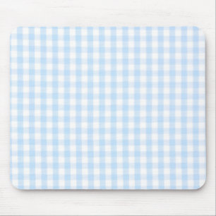 Alfombrilla De Ratón Patrón de gingham azul claro