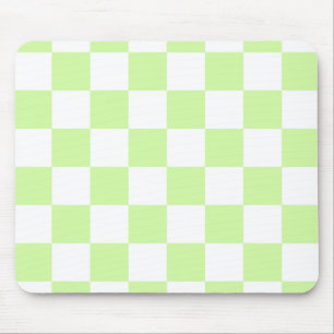 Alfombrilla De Ratón Patrón de Gingham de Pastel Verde