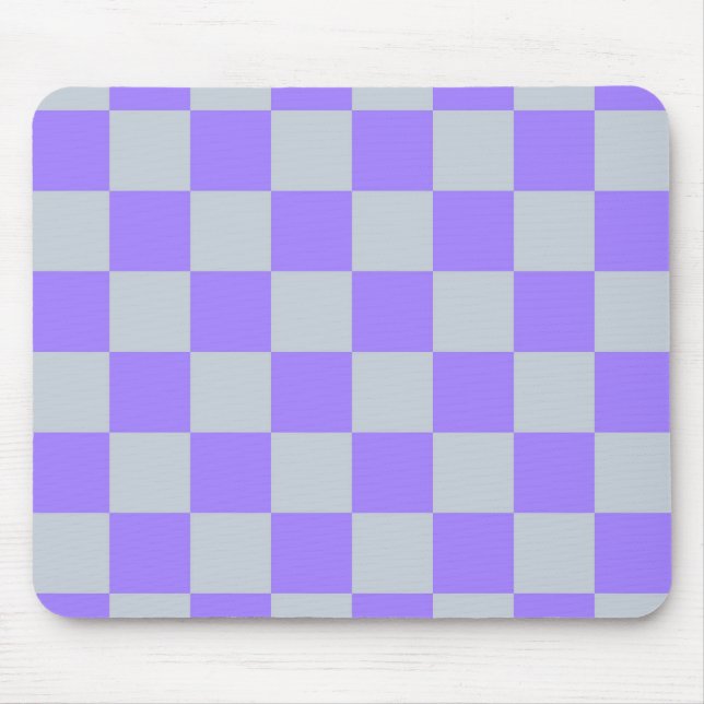 Alfombrilla De Ratón Patrón de Gingham de Purple Checkered (Frente)