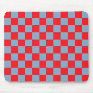Alfombrilla De Ratón Patrón de Gingham de Red Blue Checkered