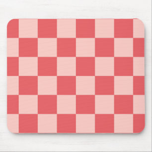 Alfombrilla De Ratón Patrón de Gingham de Red Checkered Rosa