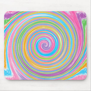 Alfombrilla De Ratón Patrón de giro arco iris
