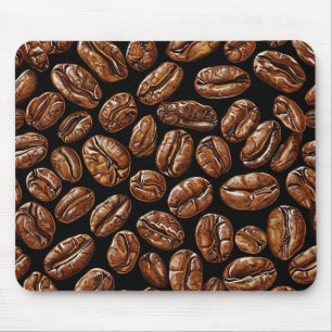 Alfombrilla De Ratón Patrón de granos de café