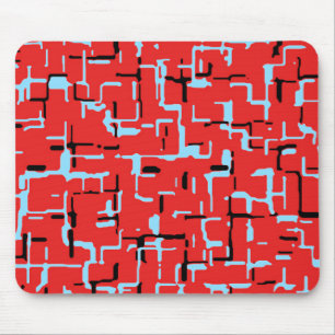 Alfombrilla De Ratón Patrón de Guay azul rojo