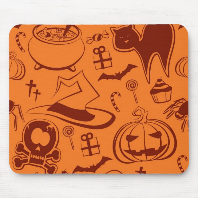 Alfombrilla De Ratón Patrón de Halloween (Frente)