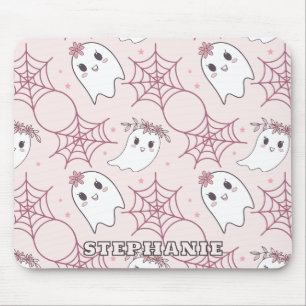 Alfombrilla De Ratón Patrón de Halloween Fantasma y Spiderweb (2)