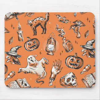 Alfombrilla De Ratón Patrón de Halloween vintage