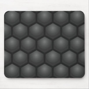 ALFOMBRILLA DE RATÓN PATRÓN DE HEXAGÓN NEGRO