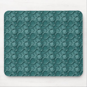 Alfombrilla De Ratón Patrón de hexágono azul