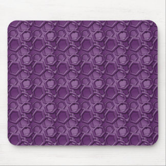 Alfombrilla De Ratón Patrón de Hexagons violeta