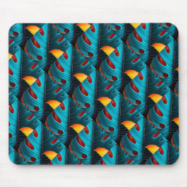 Alfombrilla De Ratón Patrón de hoja de palma verde