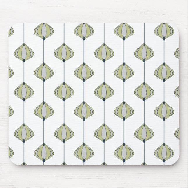 Alfombrilla De Ratón Patrón de hojas (Frente)