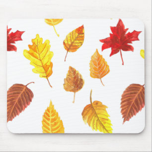 Alfombrilla De Ratón Patrón de hojas de otoño