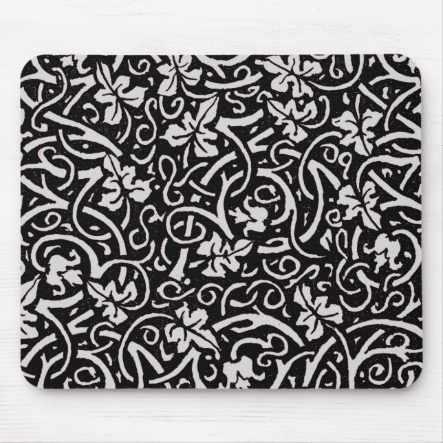 Alfombrilla De Ratón Patrón de hojas de vino de William Morris Grapevin (Frente)