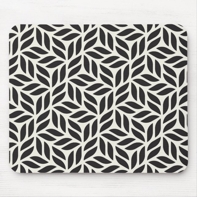 Alfombrilla De Ratón Patrón de hojas moderno y elegante (Frente)