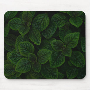 Alfombrilla De Ratón Patrón de hojas texturizadas en verde esmeralda os