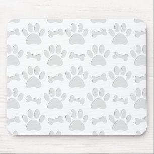 Alfombrilla De Ratón Patrón De Huesos Y Patas De Perro Cortadas De Pape