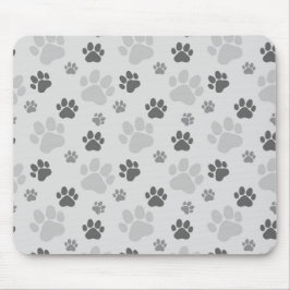Alfombrilla De Ratón Patrón de impresión Gris Cat Paw