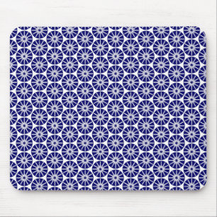 Alfombrilla De Ratón Patrón de la rueda de la estrella - Azul marino so
