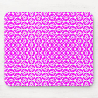 Alfombrilla De Ratón Patrón de la rueda de la estrella - Magenta sobre