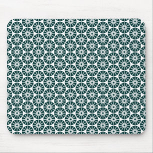 Alfombrilla De Ratón Patrón de la rueda de la estrella - Verde oscuro s