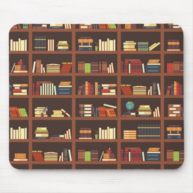 Alfombrilla De Ratón Patrón de libro (Frente)