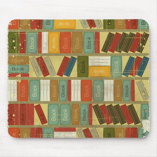 Alfombrilla De Ratón Patrón de libro (Frente)
