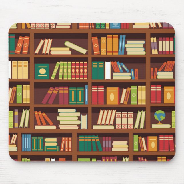 Alfombrilla De Ratón Patrón de libro (Frente)