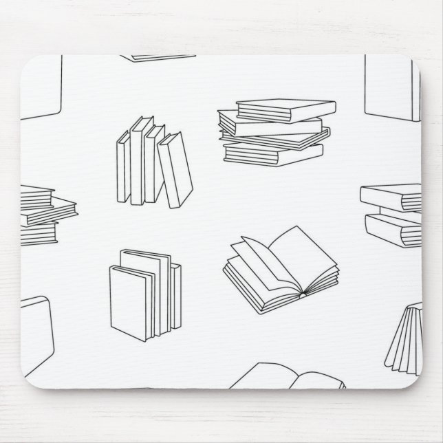 Alfombrilla De Ratón Patrón de libro (Frente)
