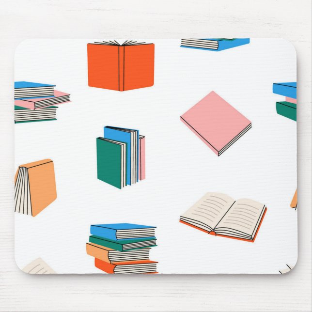 Alfombrilla De Ratón Patrón de libro (Frente)