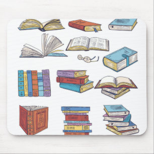 Alfombrilla De Ratón Patrón de libro