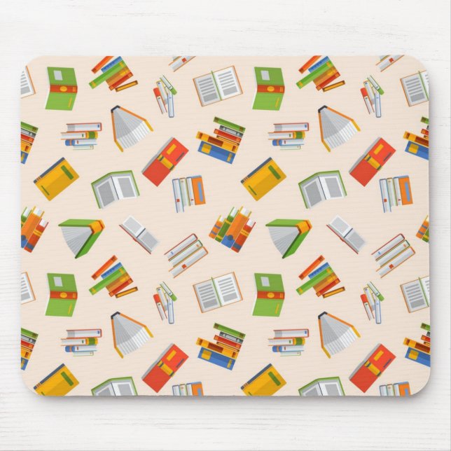 Alfombrilla De Ratón Patrón de libro (Frente)