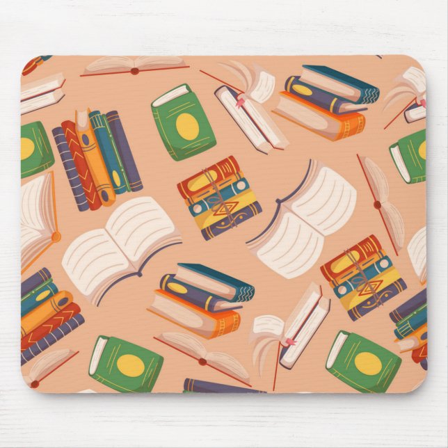 Alfombrilla De Ratón Patrón de libro (Frente)