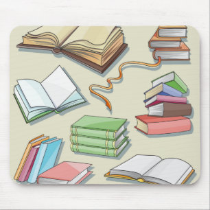 Alfombrilla De Ratón Patrón de libro