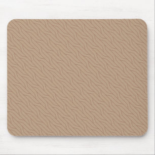Alfombrilla De Ratón Patrón de línea ondulada beige mocha mousse marrón