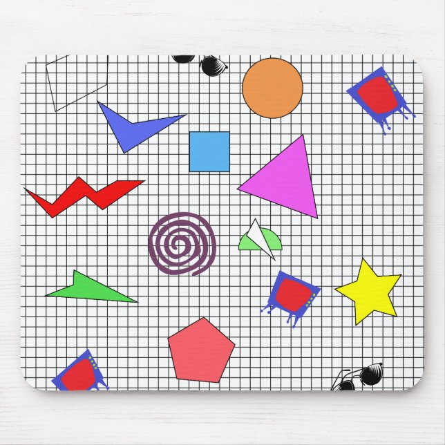 Alfombrilla De Ratón Patrón de los años 80 (Frente)