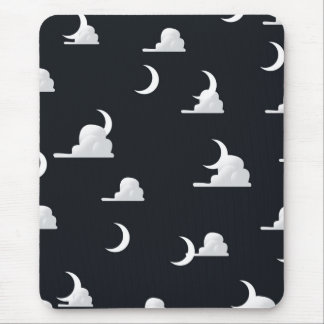 Alfombrilla De Ratón Patrón de luna y nubes