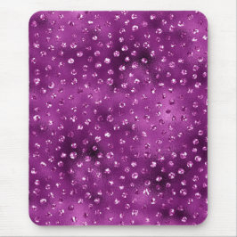 Alfombrilla De Ratón Patrón de lunares de purpurina glam ombre púrpura