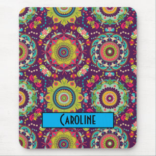 Alfombrilla De Ratón Patrón de Mandala retro