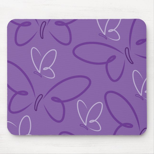 Alfombrilla De Ratón Patrón de mariposa (Frente)