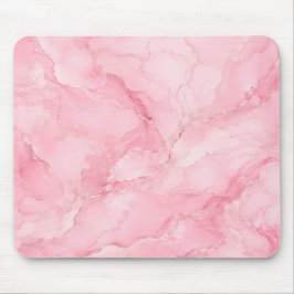 Alfombrilla De Ratón Patrón de mármol con acuarela rosa