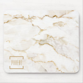 Alfombrilla De Ratón Patrón de mármol con efecto dorado moderno