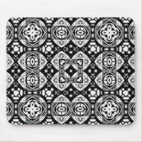 Patrón de mosaico árabe negro y blanco