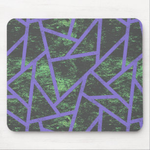 Alfombrilla De Ratón Patrón de mosaico violeta y verde